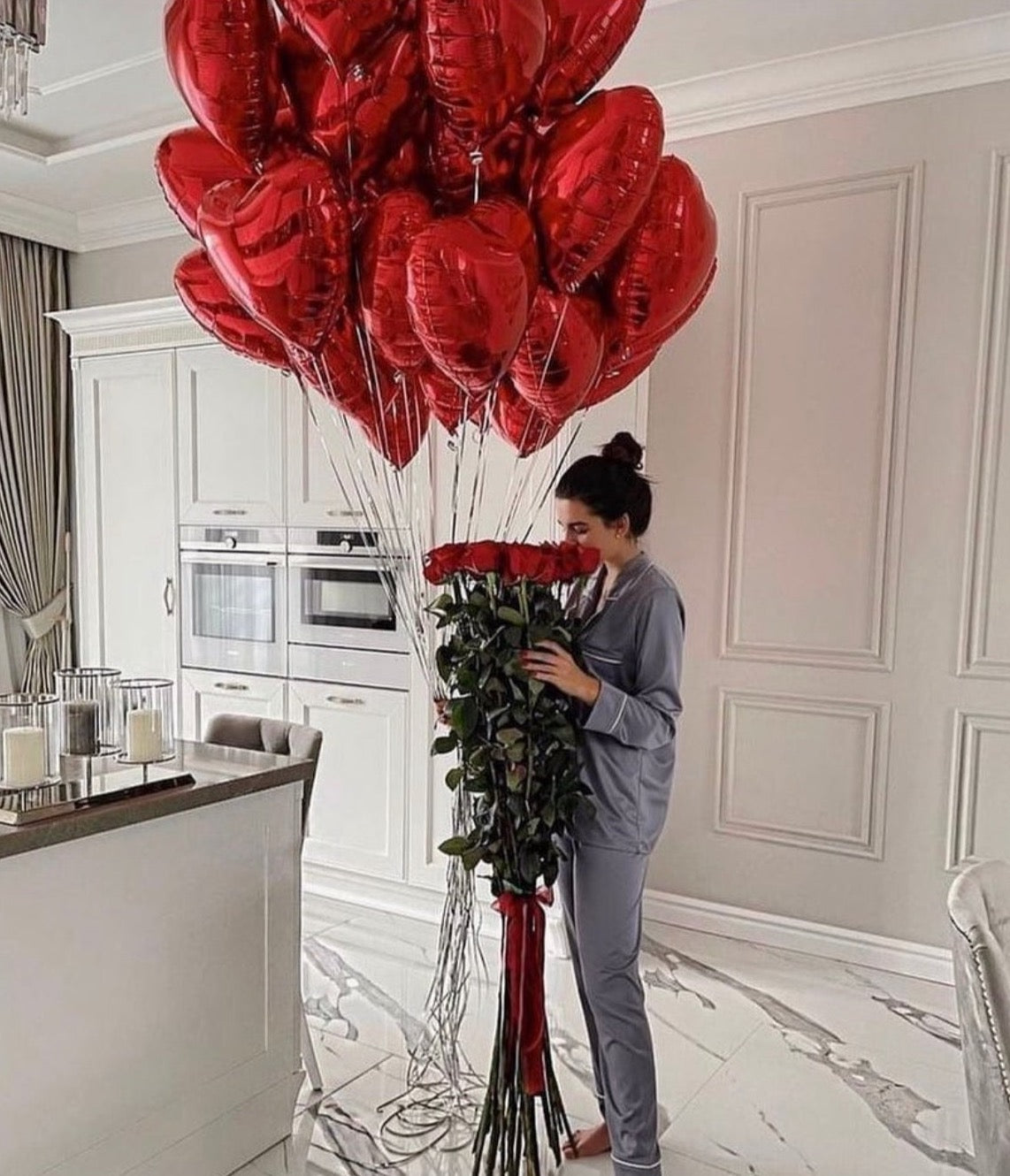 Bouquet de Globos de Corazón: Entrega el Mismo Día en Madrid