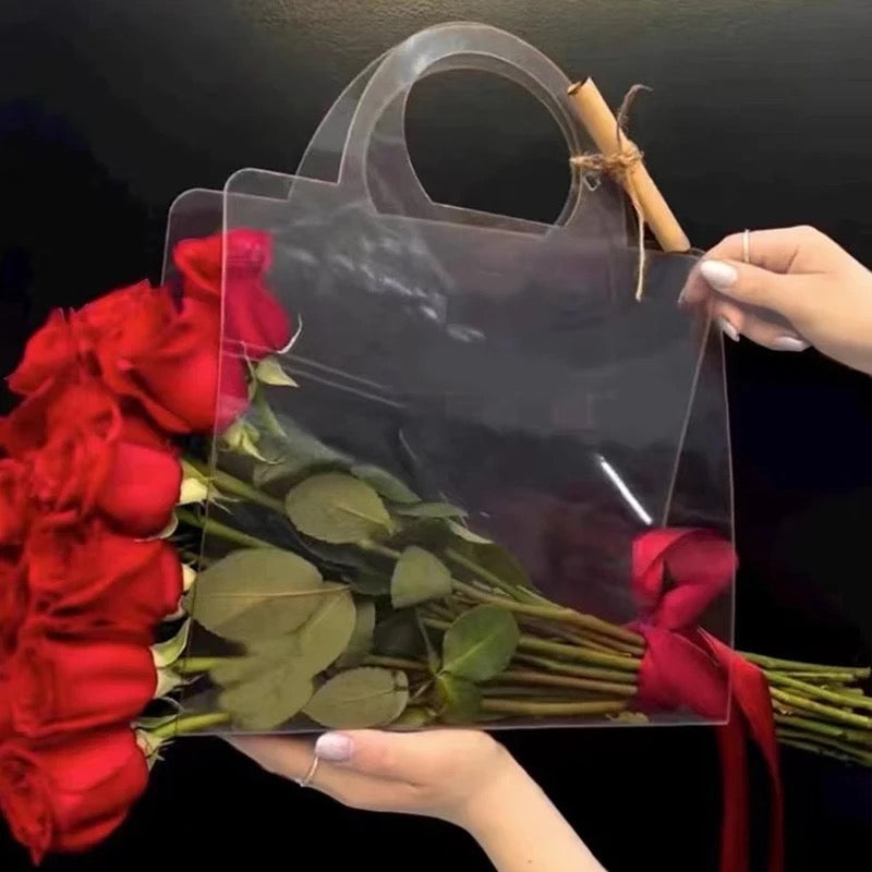 Ramo de Rosas Frescas en Bolsa transparente