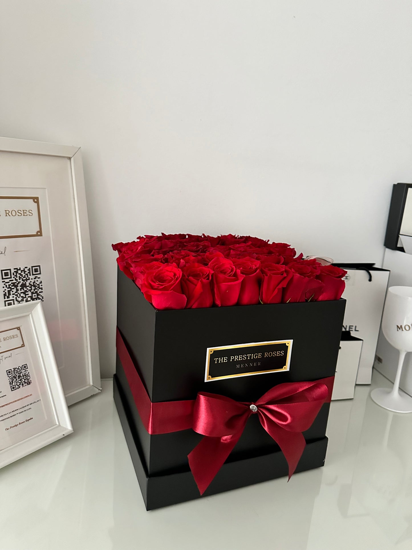 Coleccion Rosas Preservadas - Caja Luxury Grande Cuadrada