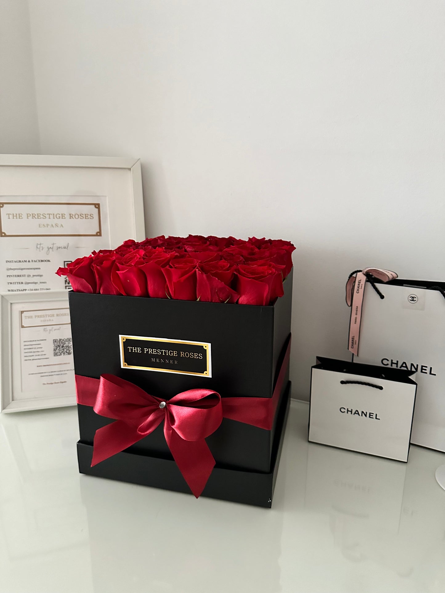 Coleccion Rosas Preservadas - Caja Luxury Grande Cuadrada