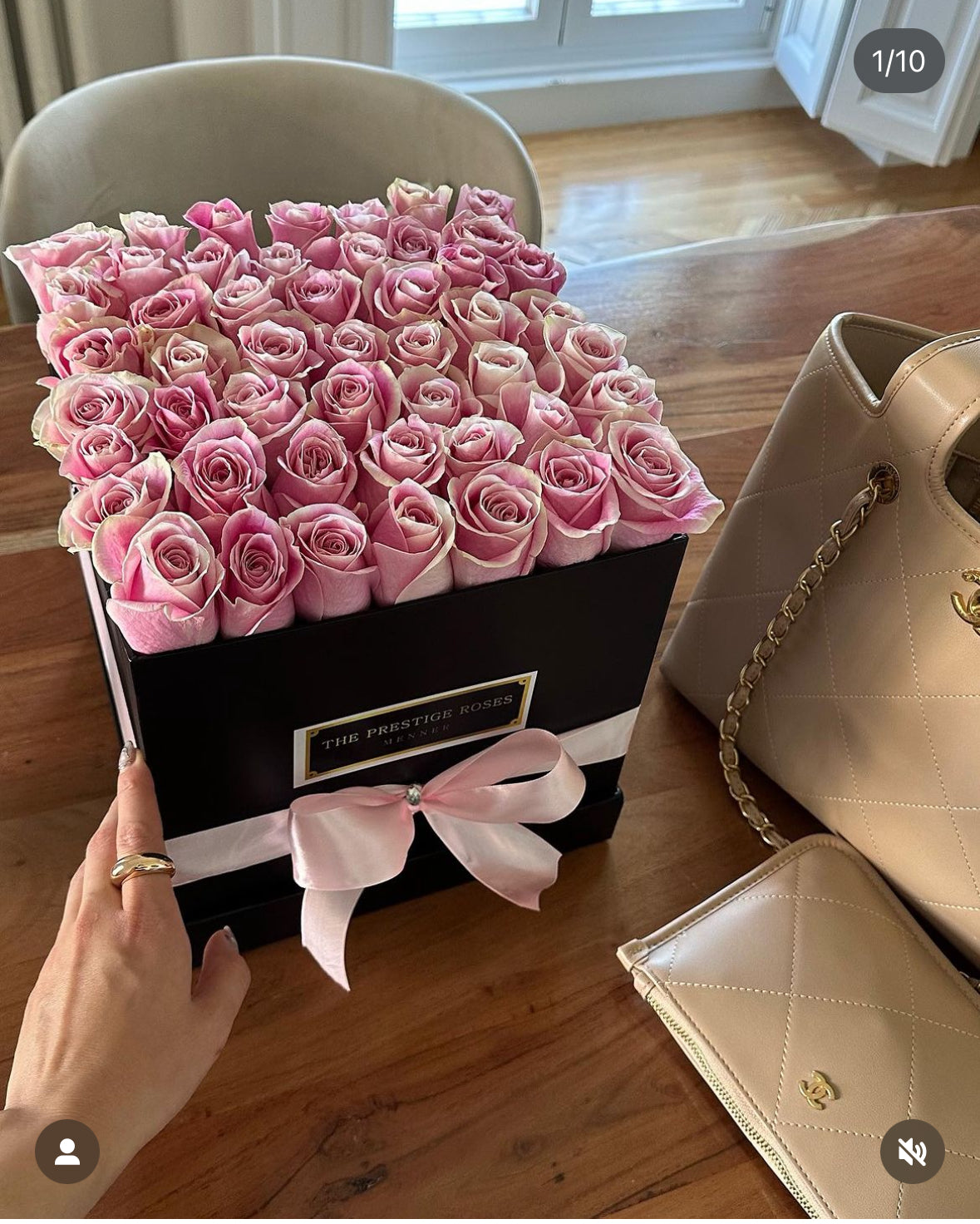 Coleccion Rosas Preservadas - Caja Luxury Grande Cuadrada