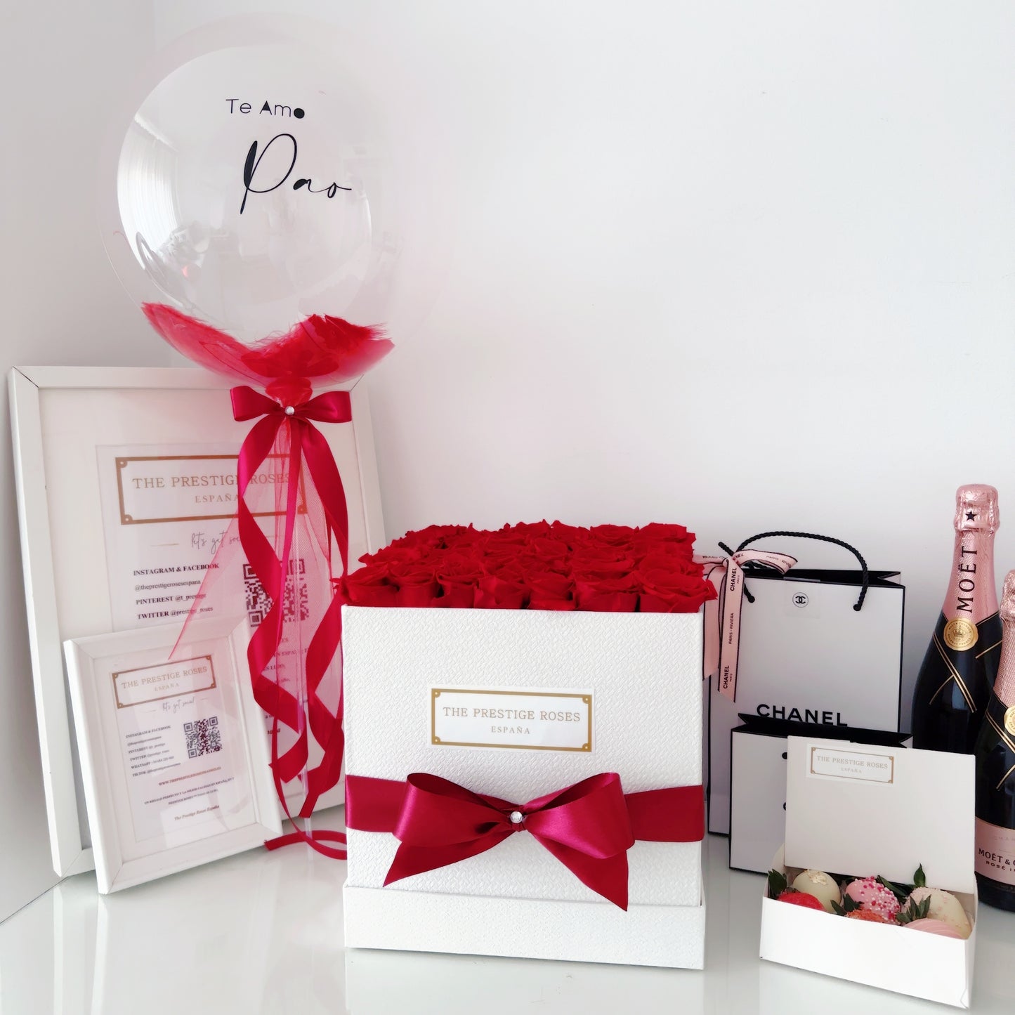 Coleccion Rosas Preservadas - Caja Luxury Grande Cuadrada