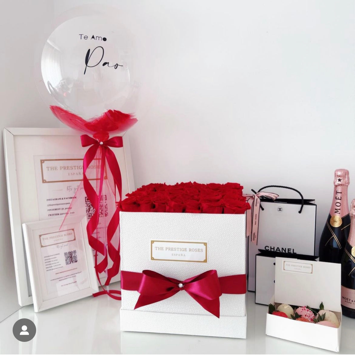 Coleccion Rosas Preservadas - Caja Luxury Grande Cuadrada