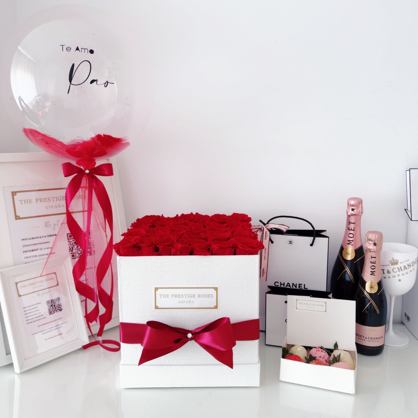 Coleccion Rosas Preservadas - Caja Luxury Grande Cuadrada