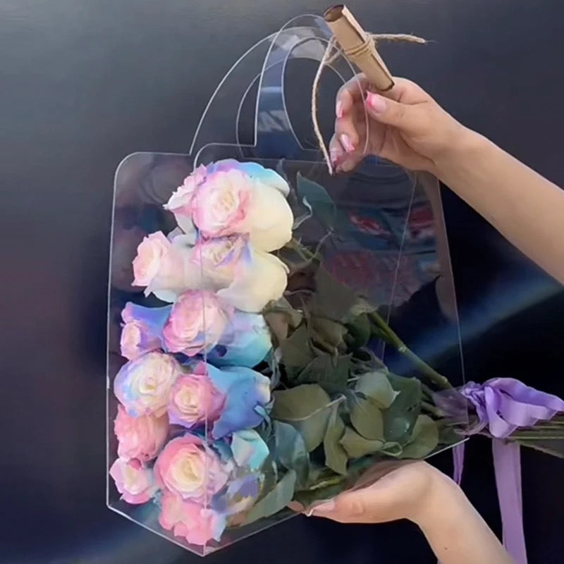 Ramo de Rosas Frescas en Bolsa transparente