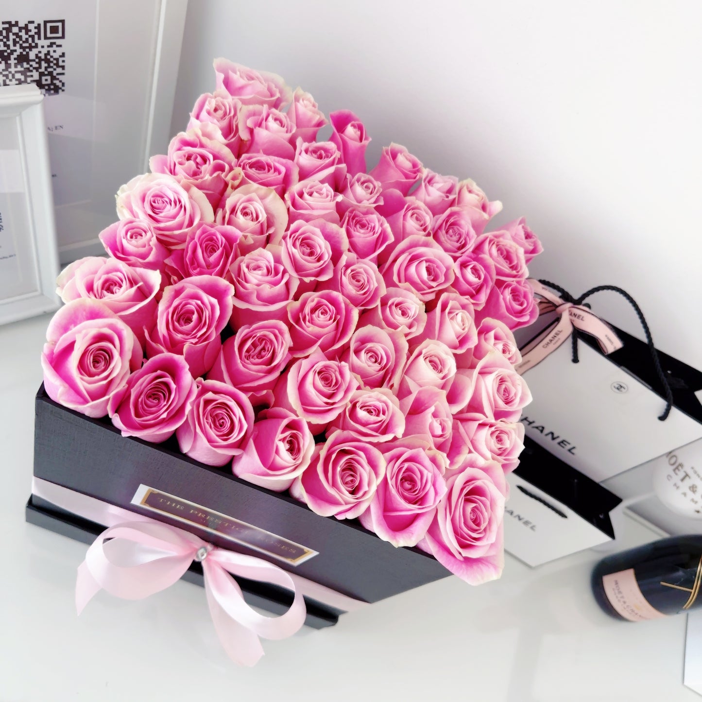 Coleccion Rosas Preservadas - Caja Luxury Grande Cuadrada