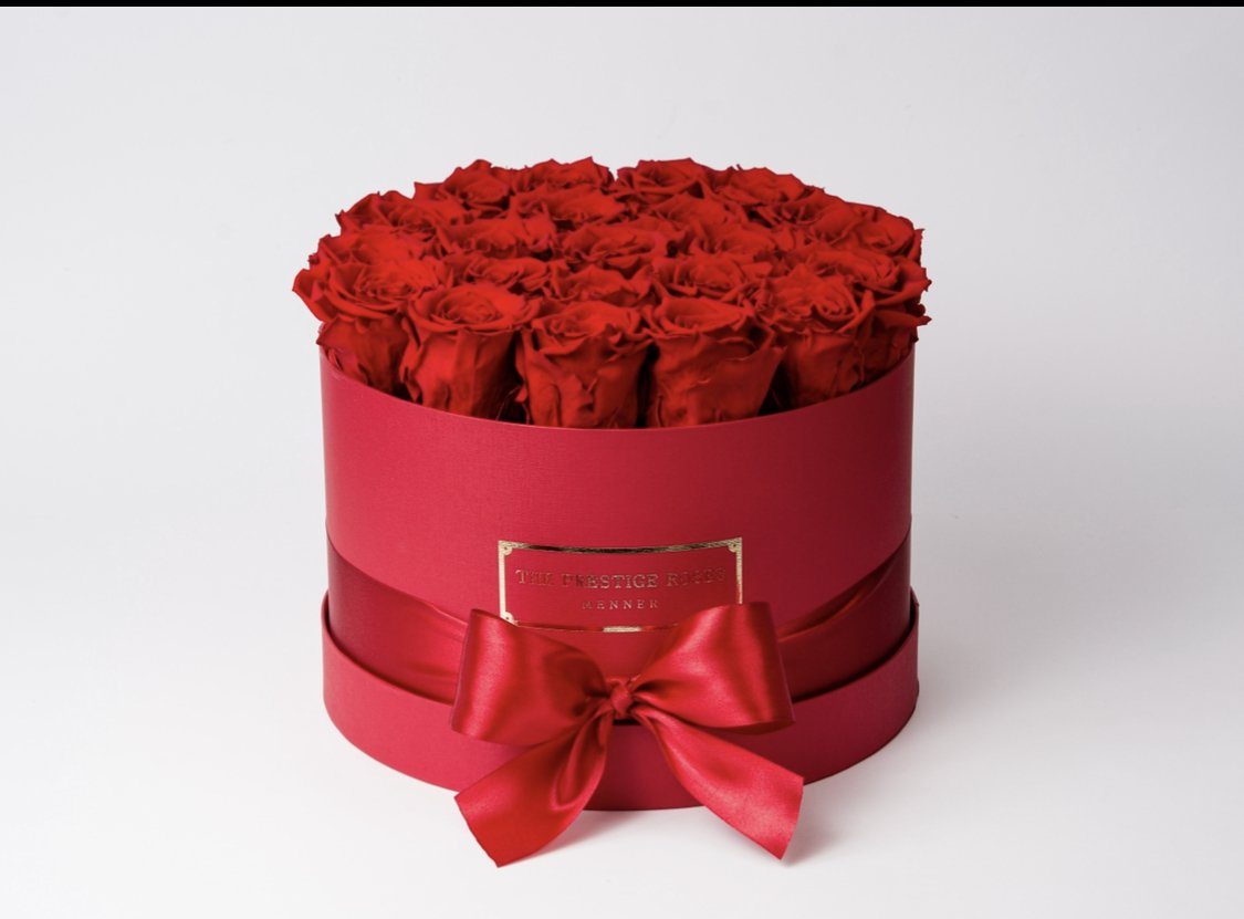 Caja Rojo Grande de Rosas Frescas | The Prestige Roses - The Prestige Roses Madrid