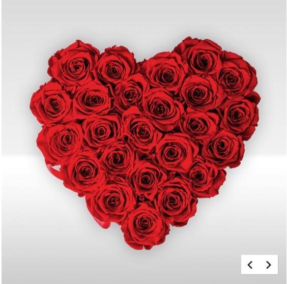 Caja Rojo Corazon de Rosas Eternas | The Prestige Roses - The Prestige Roses Madrid