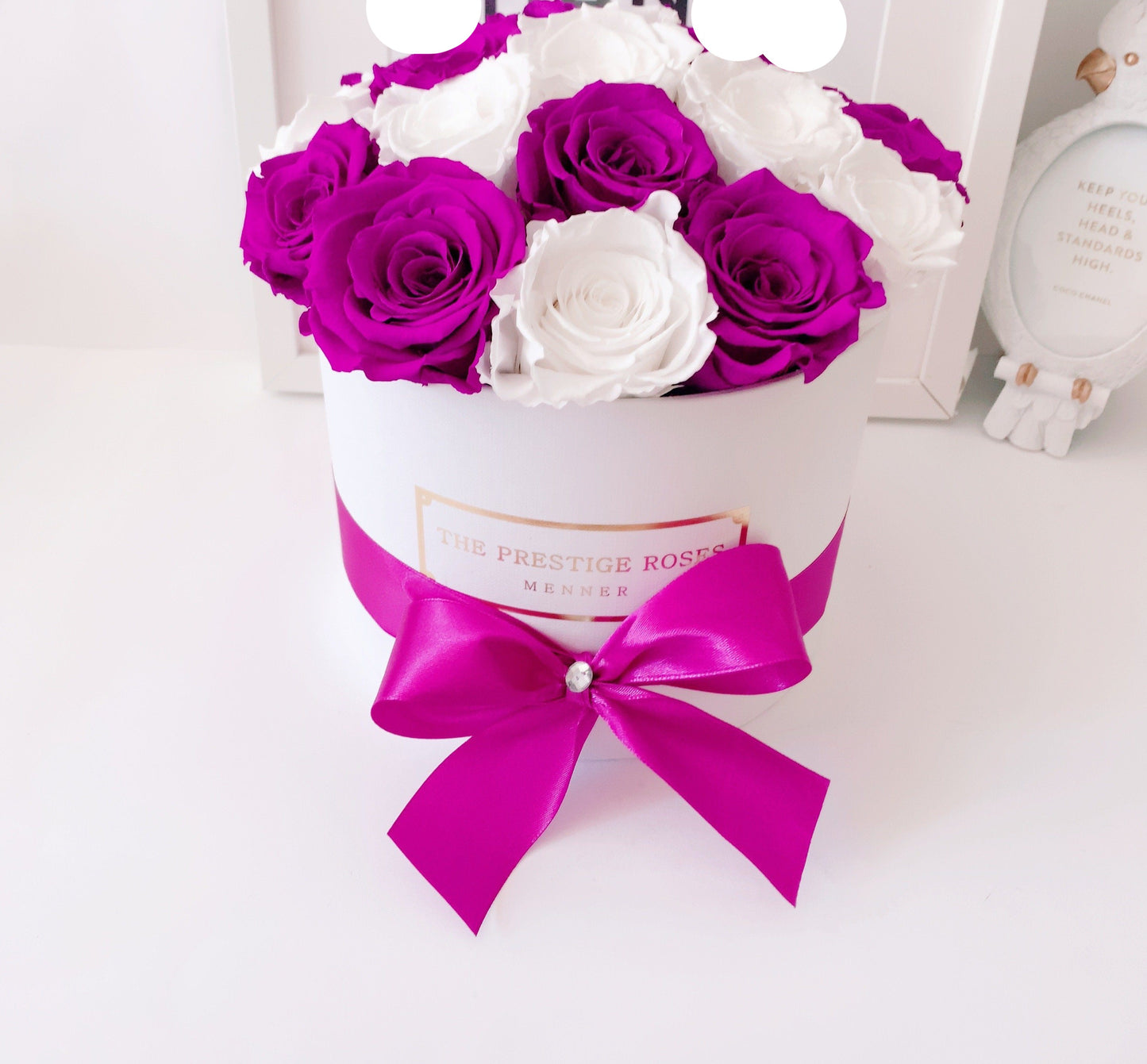 Caja Mediano de Rosas Eternas en estilo Dome | The Prestige Roses - The Prestige Roses Madrid