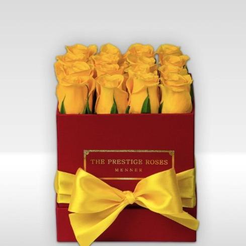 Caja Rojo Cuadrado de Rosas Frescas | The Prestige Roses - The Prestige Roses Madrid