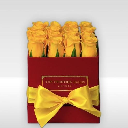 Caja Rojo Cuadrado de Rosas Eternas | The Prestige Roses - The Prestige Roses Madrid