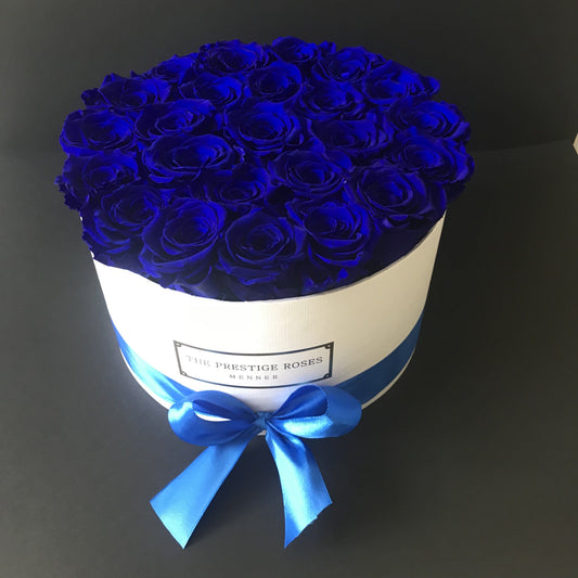 Caja Blanco Grande de Rosas Eternas Azules | The Prestige Roses - The Prestige Roses Madrid