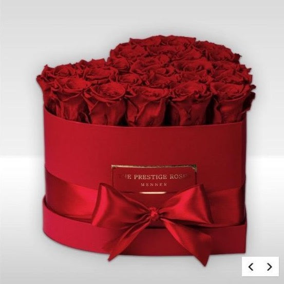 Caja Rojo Corazon de Rosas Frescas | The Prestige Roses - The Prestige Roses Madrid