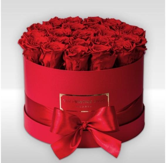 Caja Rojo Grande de Rosas Eternas | The Prestige Roses - The Prestige Roses Madrid