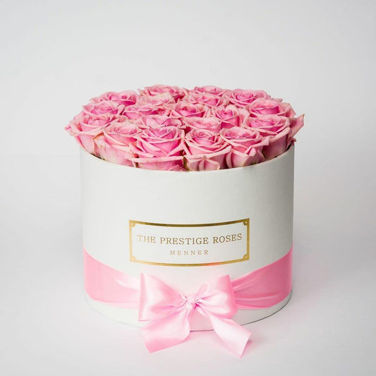 Caja Blanco Mediano de Rosas Frescas Rosas | The Prestige Roses - The Prestige Roses Madrid