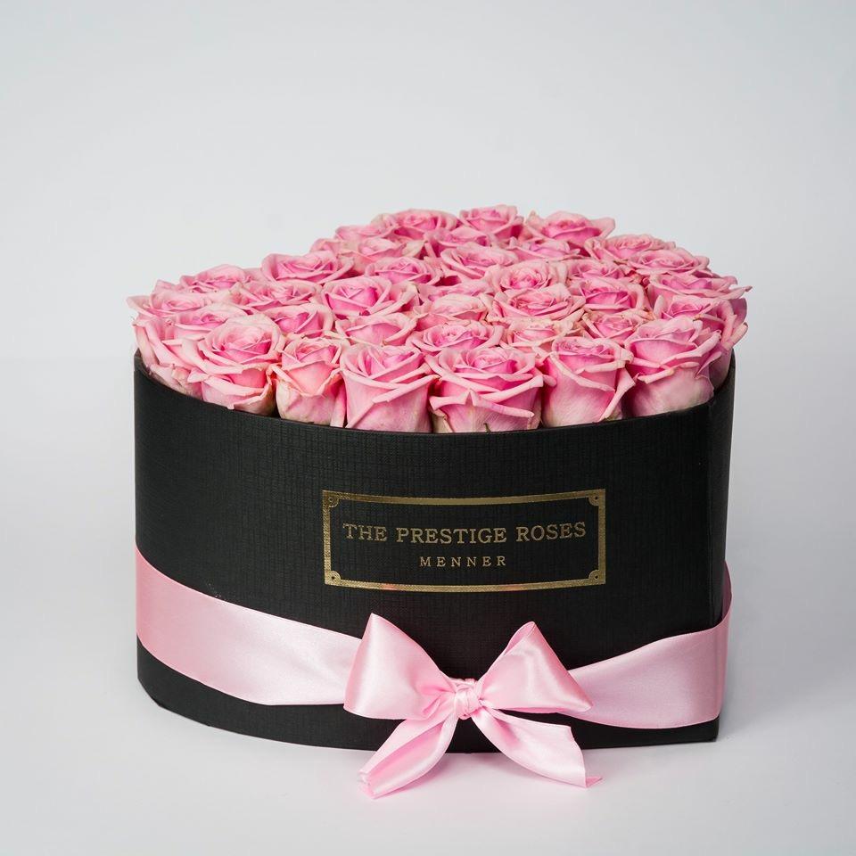 Caja Negro Corazon de Rosas Eternas Rosas | The Prestige Roses - The Prestige Roses Madrid