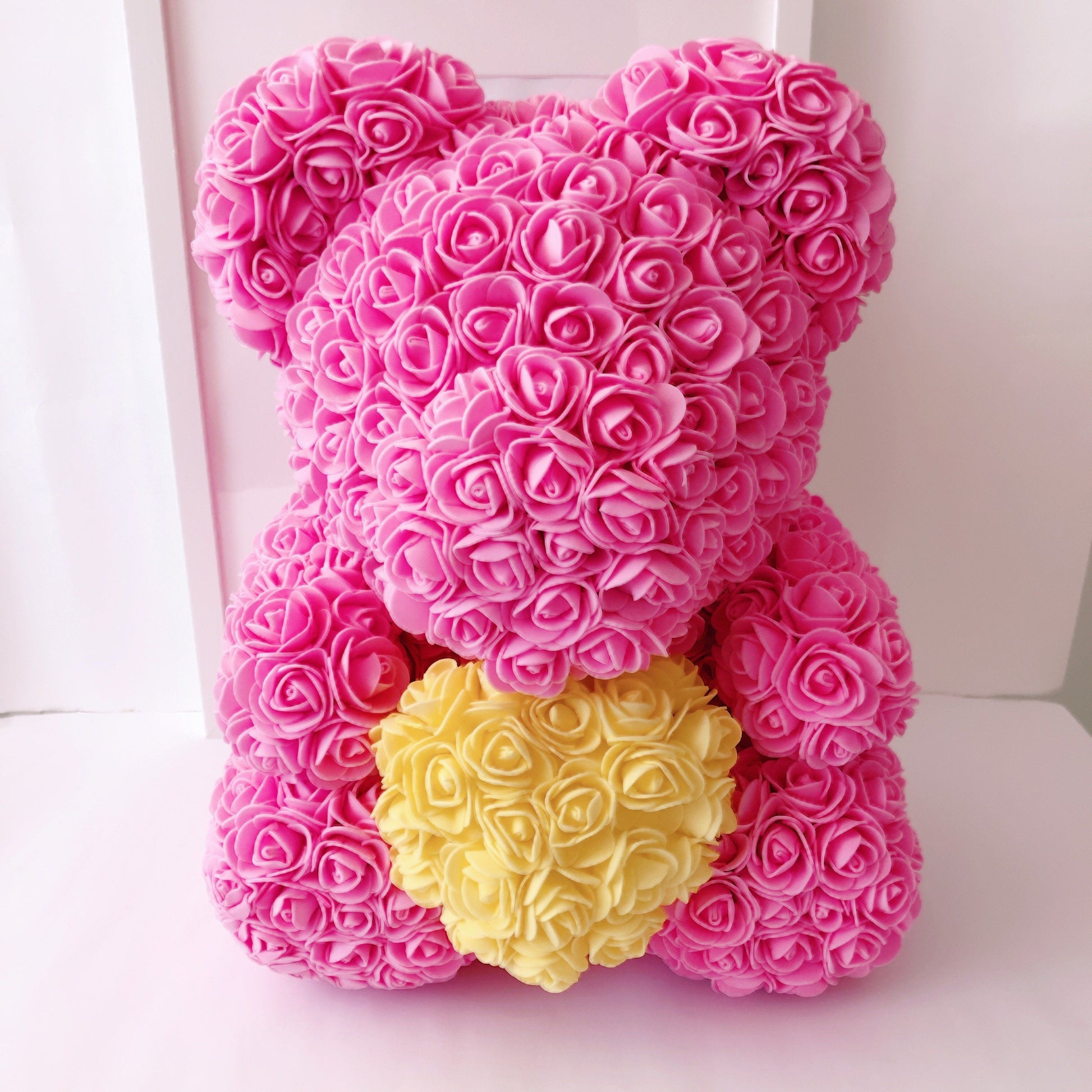 Colección Oso de Rosas - RoseBear Grande 40 cm con corazón  - The Prestige Roses España - The Prestige Roses Madrid