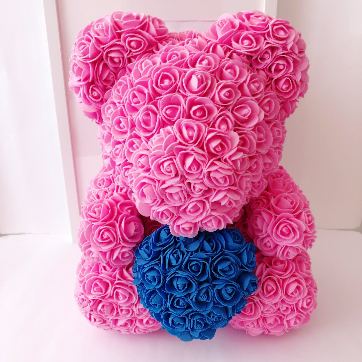 Colección Oso de Rosas - RoseBear Grande 40 cm con corazón  - The Prestige Roses España - The Prestige Roses Madrid