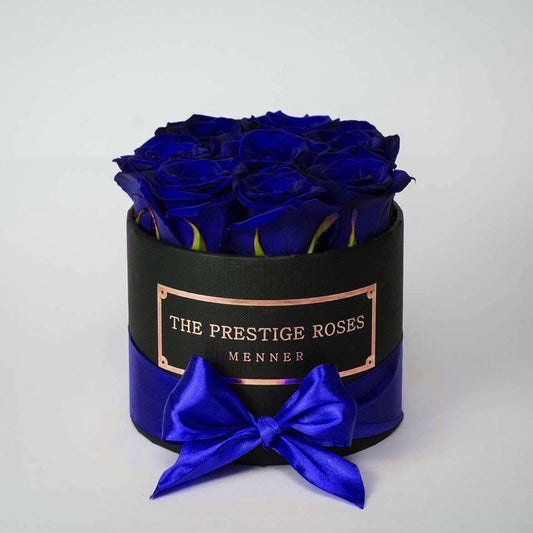 Caja Negro Mini de Rosas Eternas Azules | The Prestige Roses - The Prestige Roses Madrid