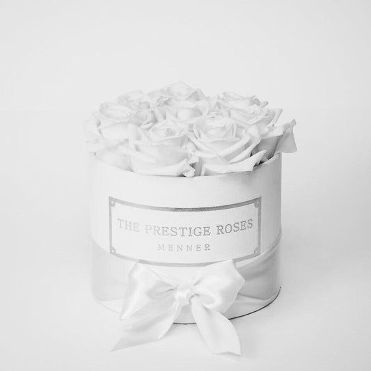 Caja Blanco Mini de Rosas Eternas de Estilo de Cliente  | The Prestige Roses - The Prestige Roses Madrid