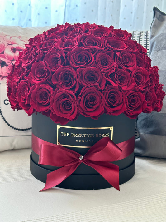 Caja Grande de Rosas Eternas en estilo Luxury Dome