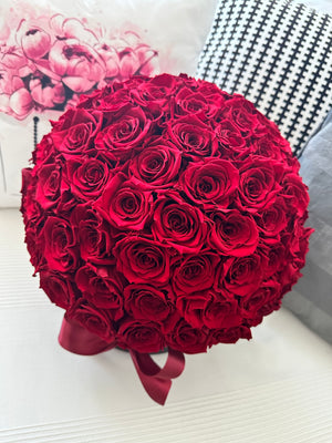 Flores Eternas Rosas Rojas Y Exquisita Regadera